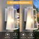 Maxax 1‑Light 14" H Black Outdoor Wall Sconce with Clear Glass Dusk to